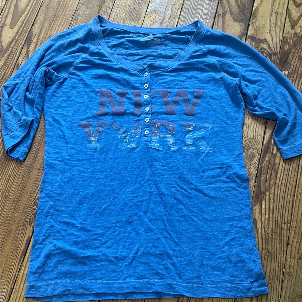 American Eagle Outfitters Vibrant Blue Tee